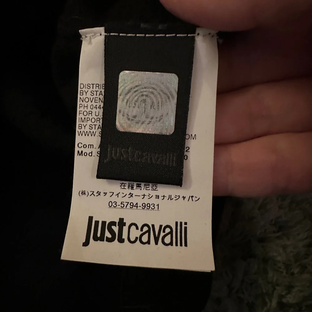 Women’s Just Cavalli Black Embroidered Logo Sweater Size Medium Large
